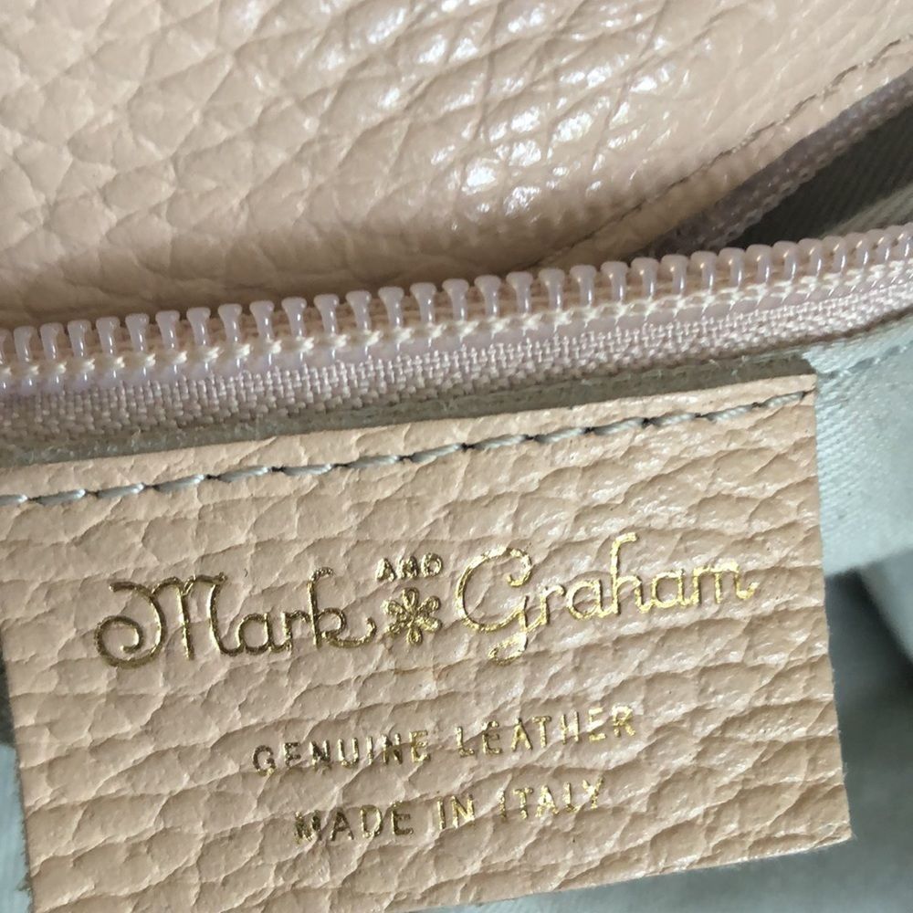 Mark & Graham Cream Satchel with Bamboo Handles - Picture 7 of 16